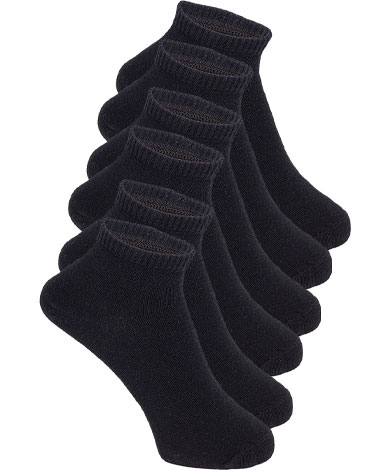 Nithra　靴下 メンズ くるぶし 無地 ソックス 6足 セット